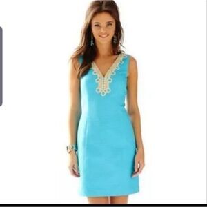 Lilly Pulitzer Bentley searulean blue shift dress